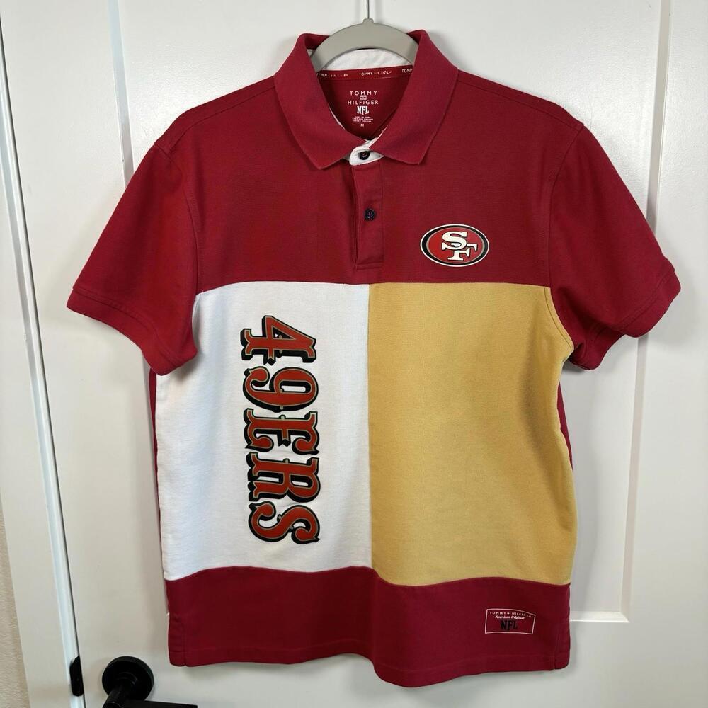 Y2K NFL San Francisco 49ers Tommy Hilfiger Polo Men’s Size M Logo Color Block